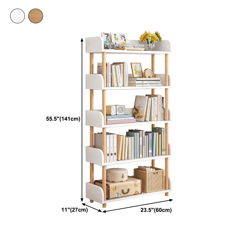 Scandinavian Bookshelf Engineered Wood Shelf Bookcase for Office