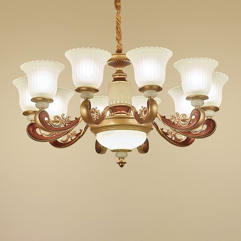 Geometry Shape Pendant Lights Modern Style Glass Chandelier Lights in Gold