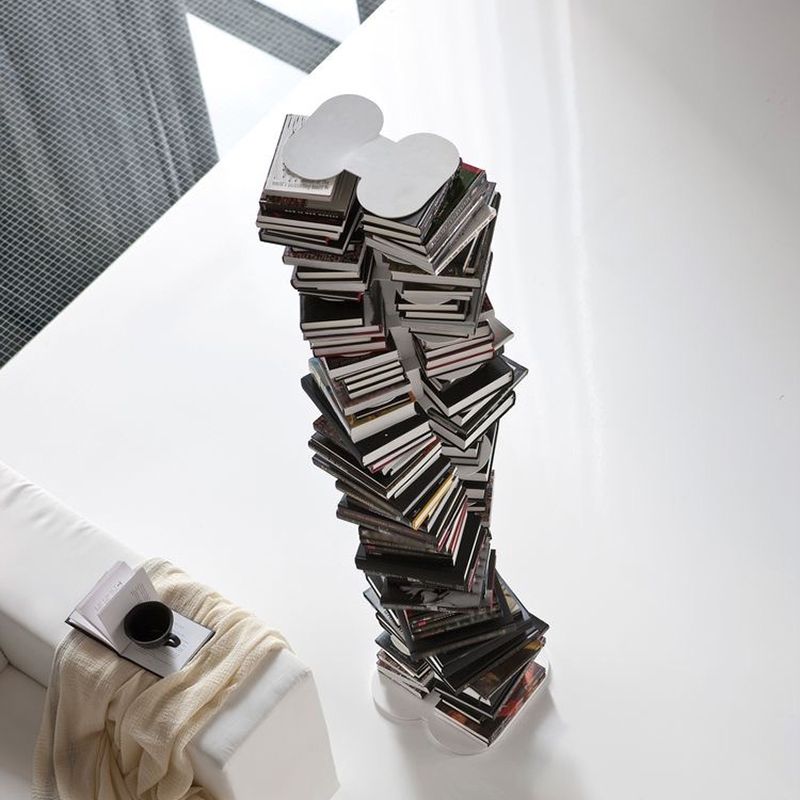 Home Office Geometric Bookcase Modern Style Metal Bookshelves