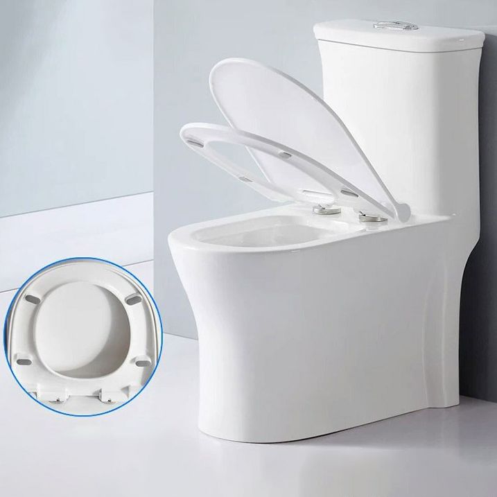Modern Concealed Tank Toilet Floor Mounted One Piece Flush Toilet with Toilet Seat