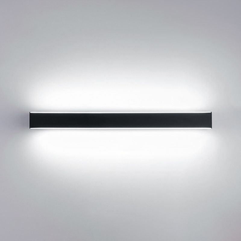 Modern Style Linear Shape Wall Sconce Metal 2 Light Sconces for Living Room