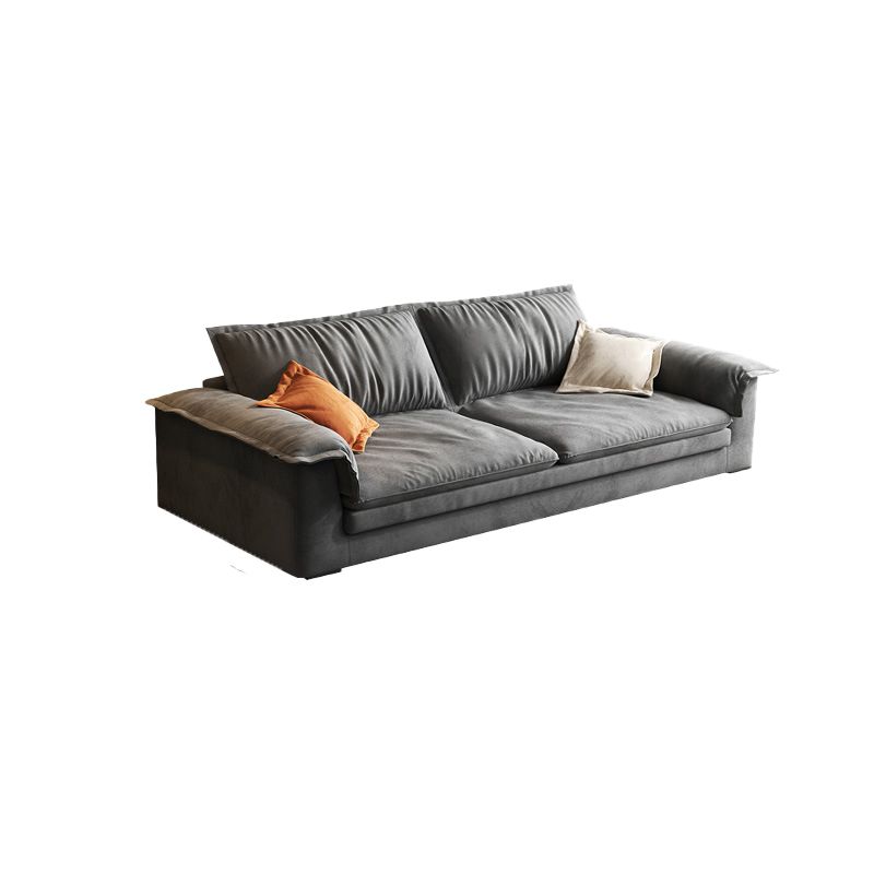 Modern Cushion Back Grey Sectionals 33'" Pillow Top Arm Sectionals