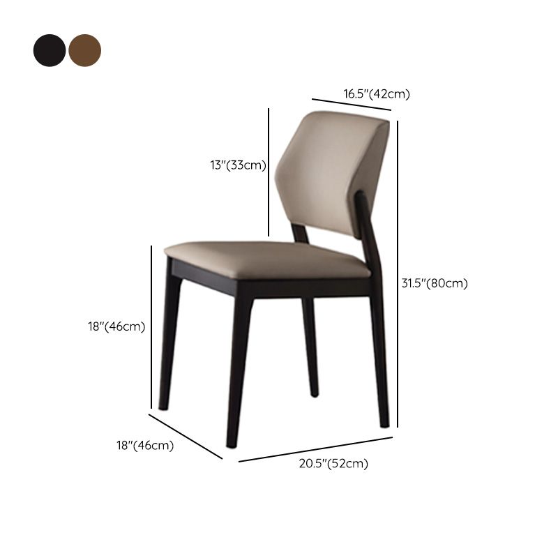 Contemporary Kitchen Dining Side Chair Open Back Dining Side Chair
