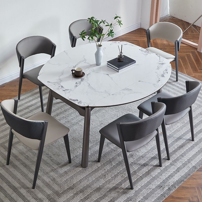 Modern Home Chair Open Back Dining Side Chair with Metal Legs