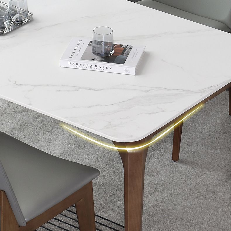 Contemporary Sintered Stone Rectangle Table Set 1/4/5 Pieces Dining Set