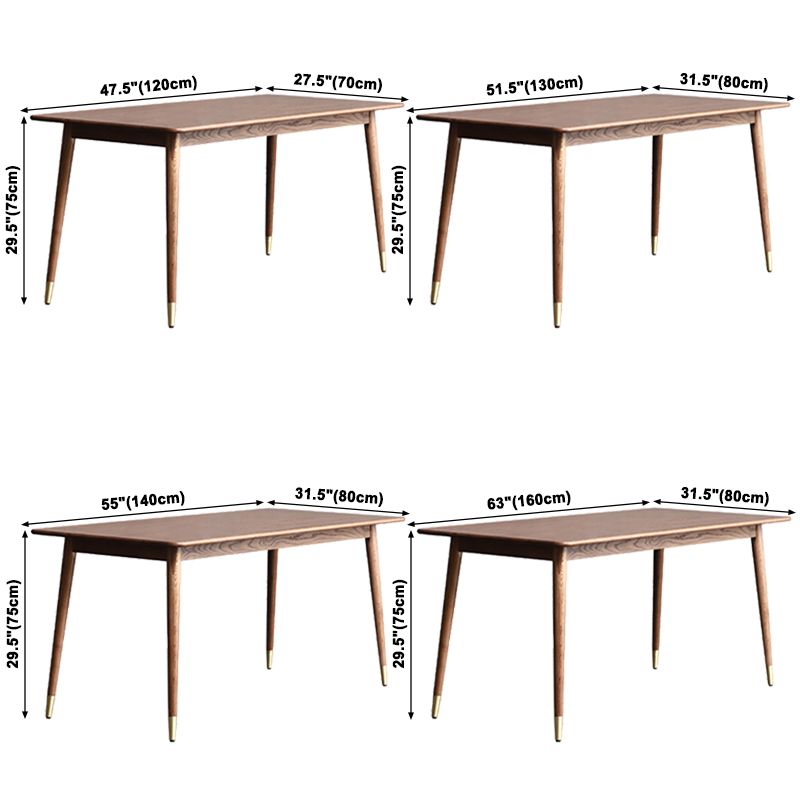 Mesa de comedor de madera rectangular mesa blanca moderna en la naturaleza con 4 patas