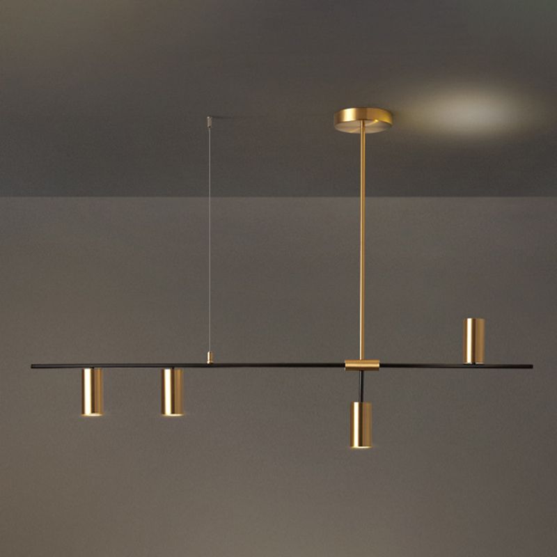 Cylinder Island Pendant Lights Ultra-Contemporary Metallic Island Pendant Lights for Restaurant