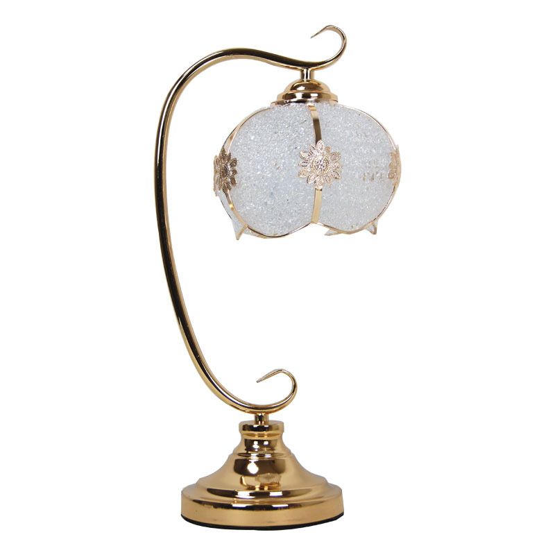 Lampe de table de nuit à dôme moderne en verre une table de chevet légère