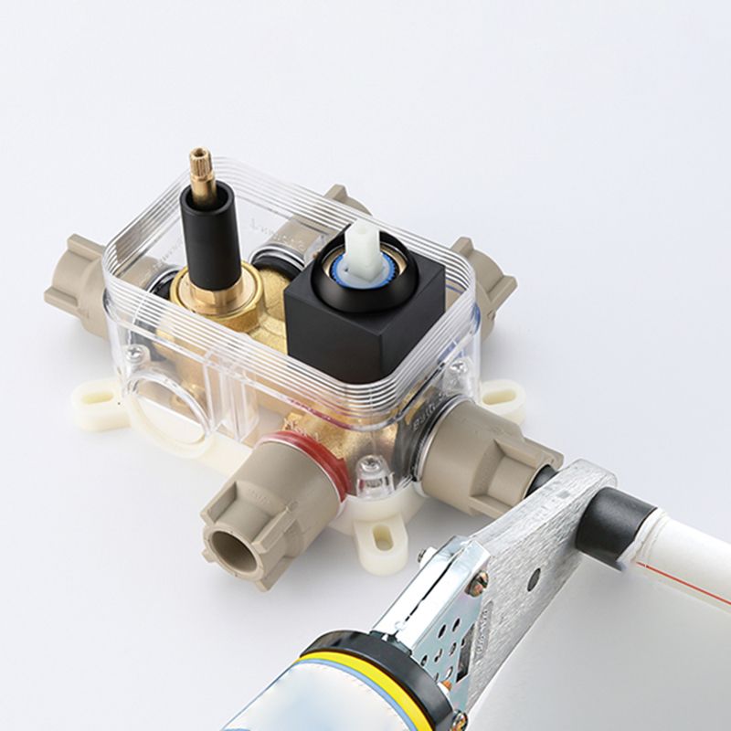 Modern Shower Set Brass Square Temperature Control Shower System