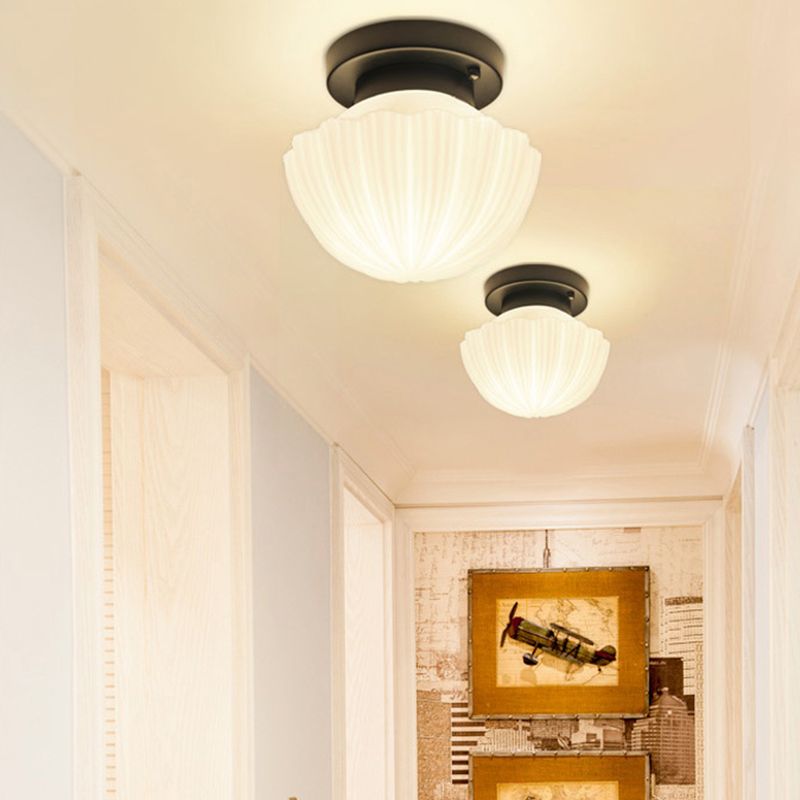 Modern Semi Flush Plafoniera Tradizionale Semi Mount Illuminazione per Vetro Shaded