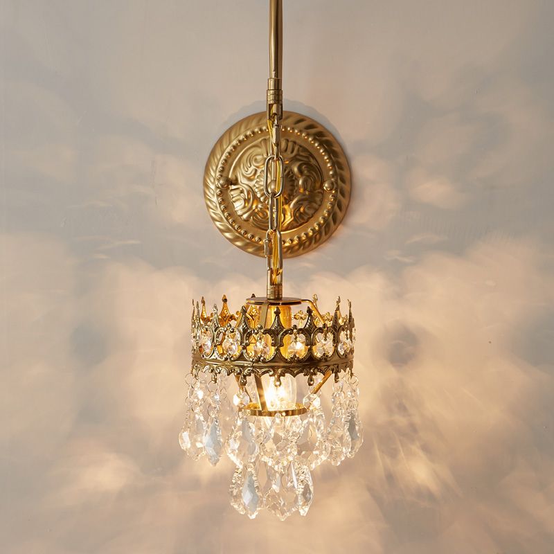 1 Light Geometric Wall Lighting Fixtures Modern Style Crystal Wall Mounted Lamps