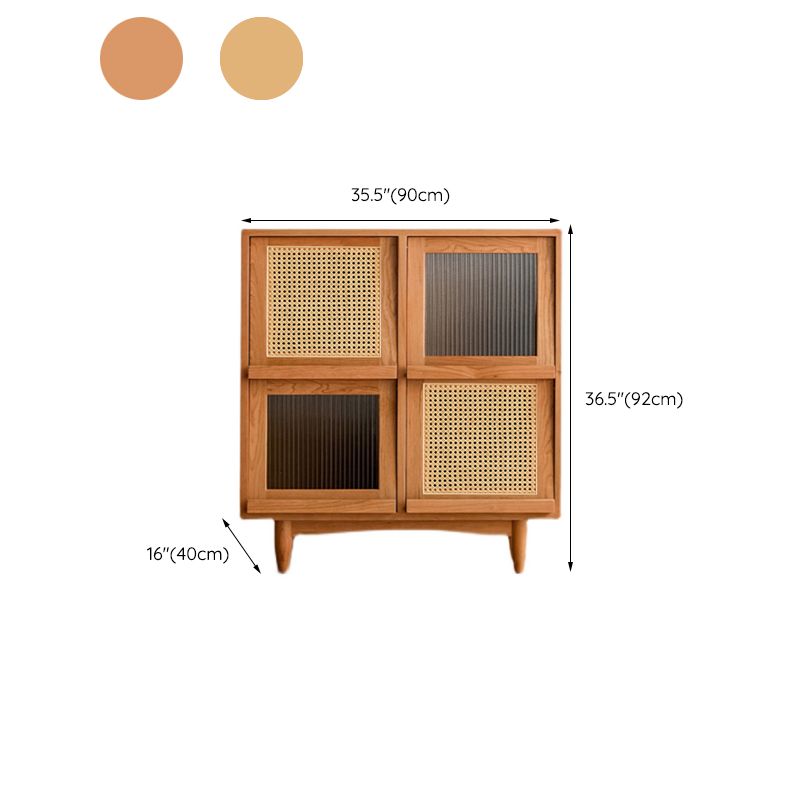 Modern & Contemporary Cabinet Square Glass Paned Bar Pulls Straight Legs Accent Cabinet
