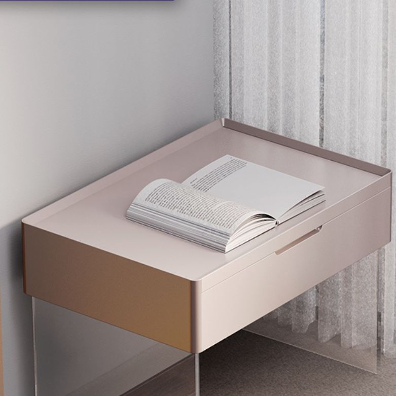 Scandinavian 15.74 " Wide Solid Color Wooden Top Acrylic Base Mirror Make-up Vanity