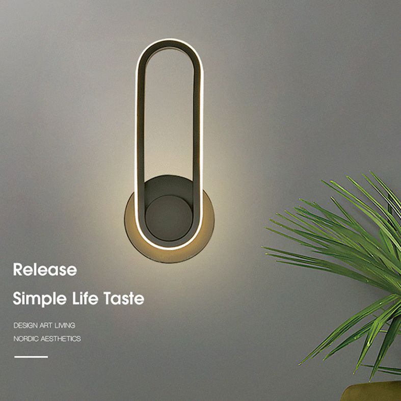 Lampada da parete con pale di funce da parete da letto geometrica a parete da letto.