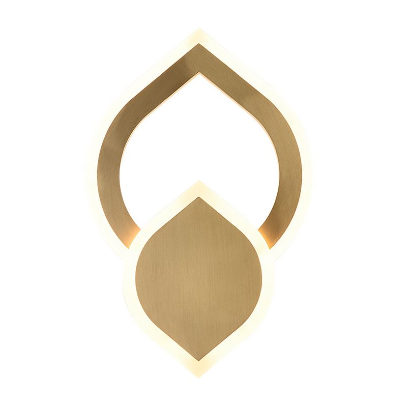 2-Light Wall Sconce Light Modern Metal Wall Sconce Lighting in Gold