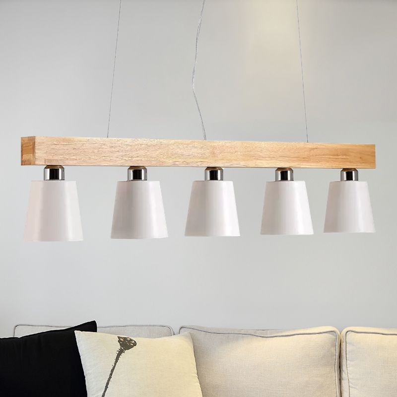 Lampada a sospensione a sospensione a 3/5 luci a 5 luci, lampada a goccia di ferro moderna in nero/bianco con cavo regolabile