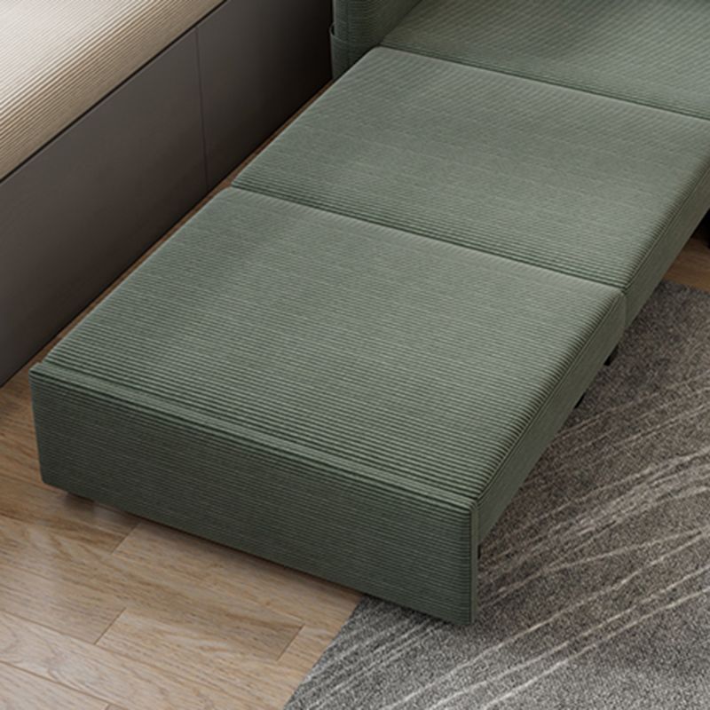 33" Wide Scandinavian Sleeper Sofa Futon Green Corduroy Sleeper Sofa