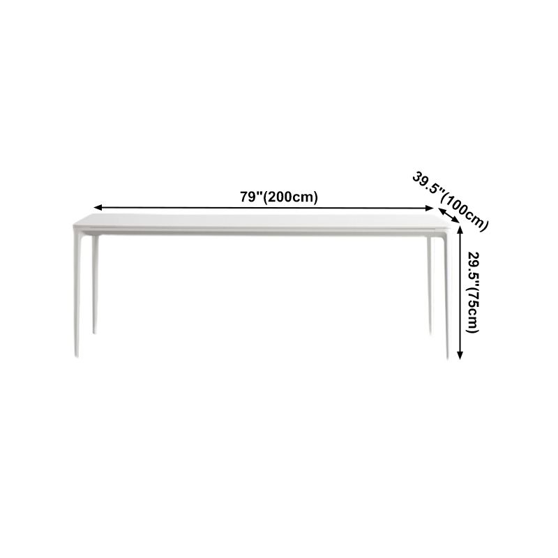 Mesa de comedor de piedra sinterizada Mesa base de 4 patas de estilo simple para comedor