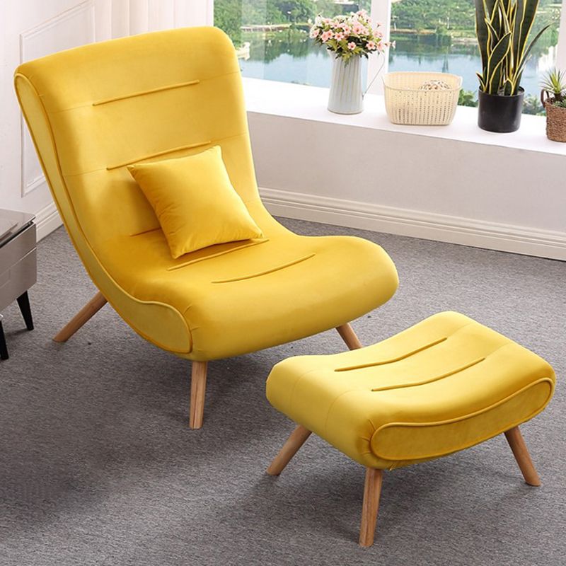 Modern Cushions Rocker Chair Solid Wood Frame Spindle Rocker Chair with Ottoman