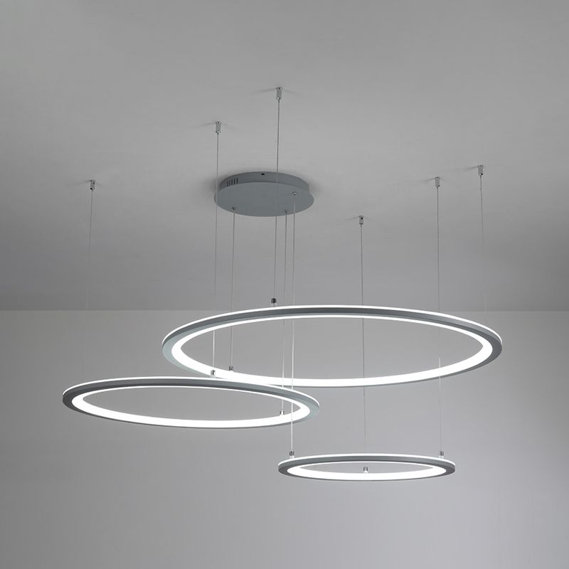 Moderne kroonluchters voor eetkamer meerdere ringen Opgebroken verlichtingsarmaturen