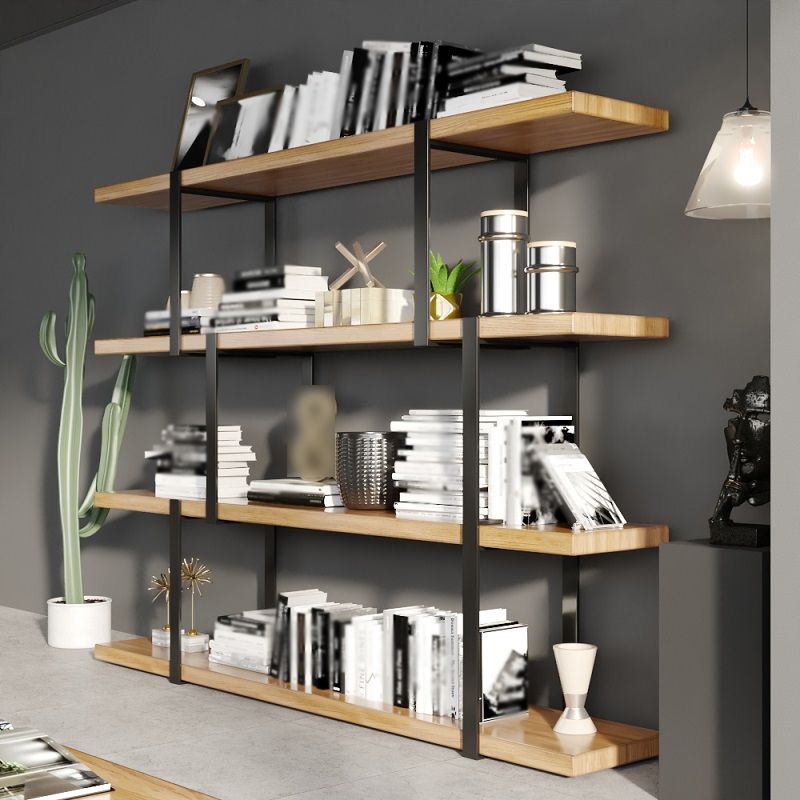 Industrial Style Open Bookshelf Etagere Shelf Bookcase for Home