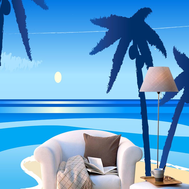 Tropical Landscape Moisture Resistant Wall Mural Removable Wallpaper for Living Room