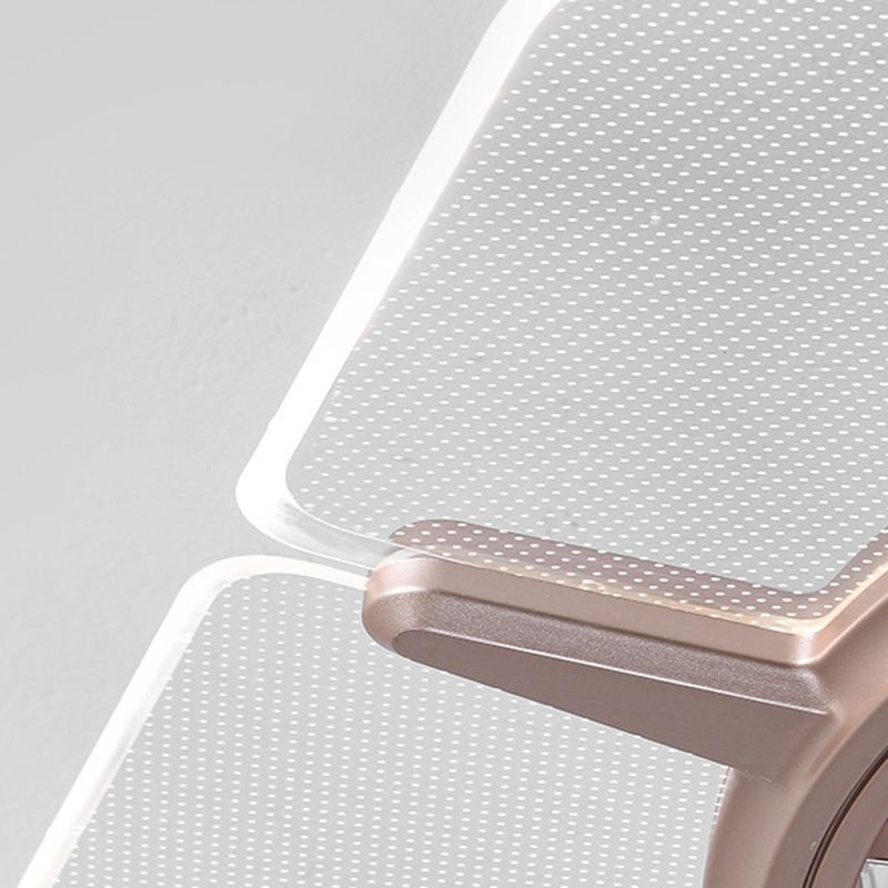 7-Blade Modern Ceiling Fan Metallic Golden/Sliver Fan with Light for Home