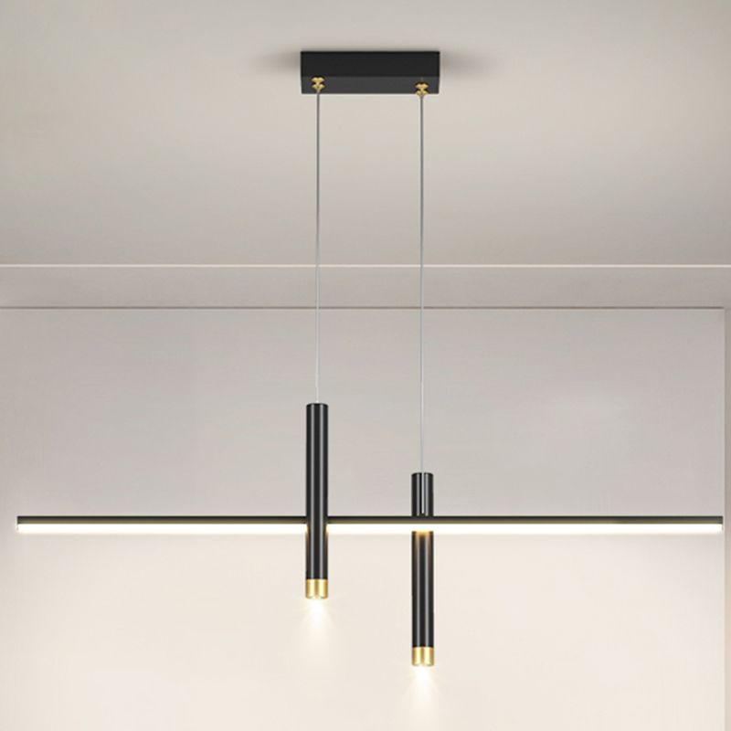 Modern Linear Island Chandelier Lights Metal Pendant Lighting Fixtures