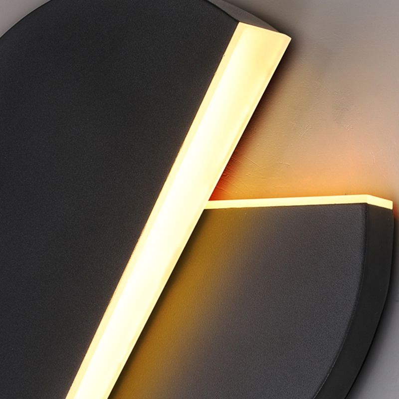 Lampada a parete a LED di ferro nella moderna semplicità acrilica circolare a parete rotabile per gli spazi interni