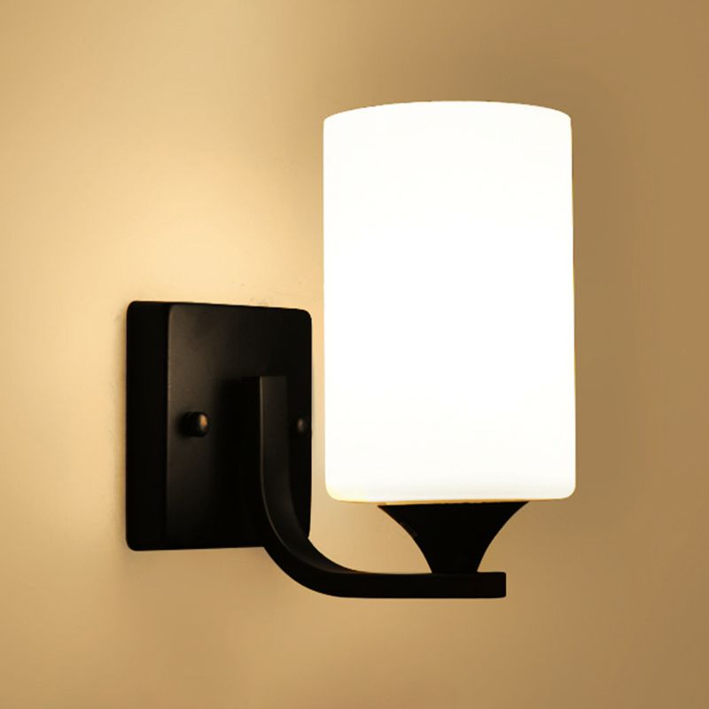 Ultra-moderne Zylinderwandleuchte milchigglaswandmontierte Leuchte für Schlafzimmer