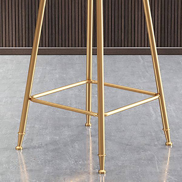 Glam Gold Legs Bar Stools Living Room Upholstered Counter Chair