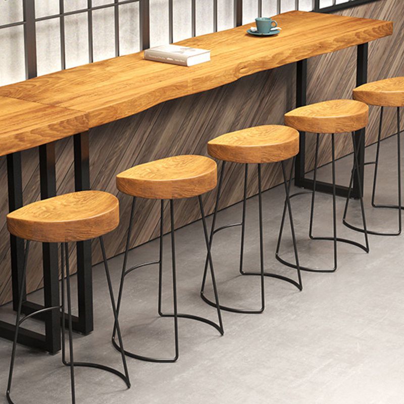 Industrial Style 1/2/5/7 Pieces Bar Table Set Rectangle Bar Table with High Stools