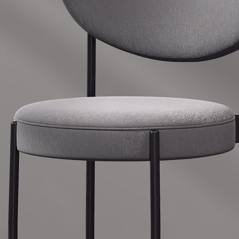 Modern Style Metal Dining Chair Open Back Dining Side Chairs for Kitchen