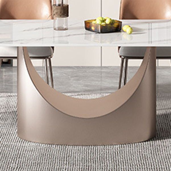 Luxury Sintered Stone Dining Set Rectangle 1/4/5/7/9 Pieces Dining Room Table Set