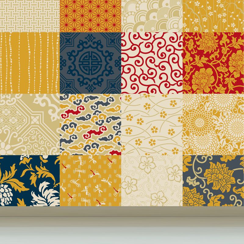 House Decor Paisley Print Mural Decal Customized Modern Wall Covering for Living Room