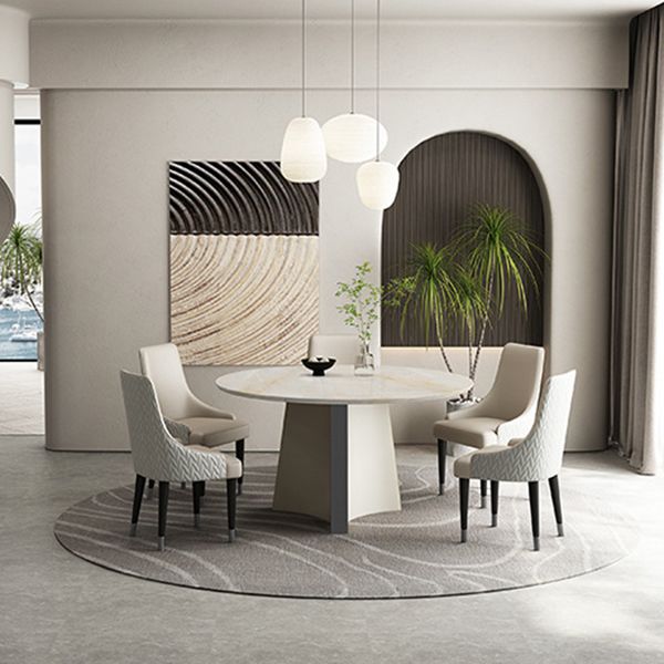 Contemporary Style Chairs Arm Dining Chairs with Wood Legs for Kitchen