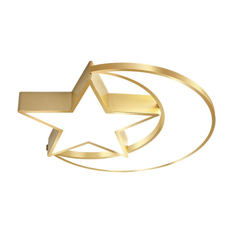 Media y media lámpara de techo de metal de la lámpara de oro LED minimalista de montaje de iluminación en caliente/luz blanca