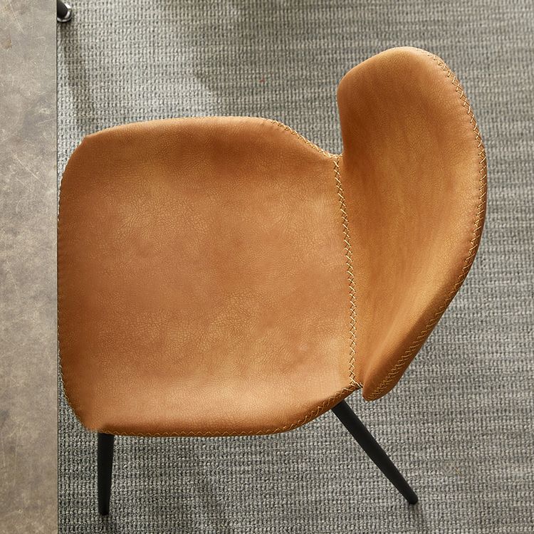 Contemporary Home Upholstered Side Chair Matte Finish Wingback Dining Chair