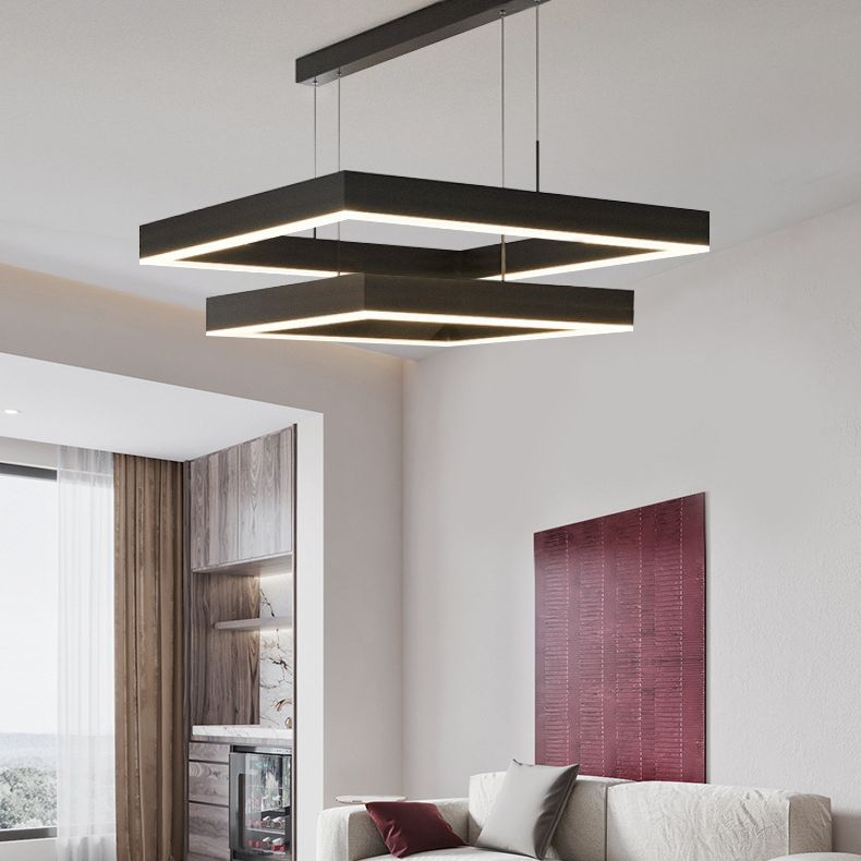 Simplicità Apparecchio di illuminazione a sospensione quadrata ACRILICA APPEGGIAMENTO APPEGGIAMENTO PER IL RISTORANTE