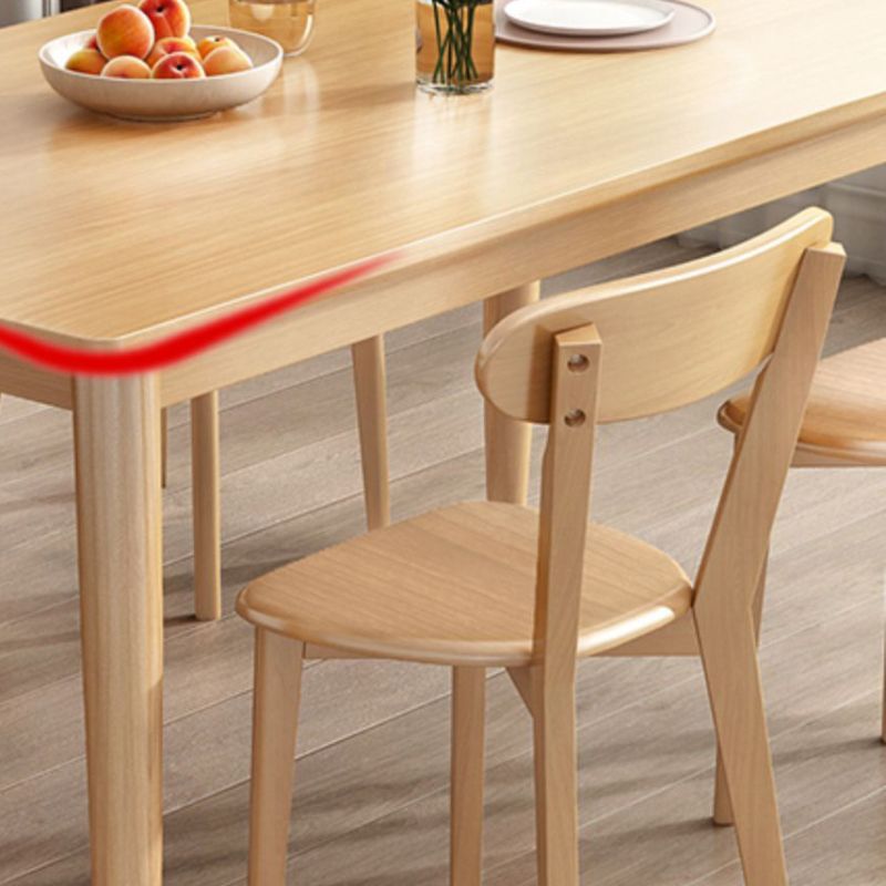 Contemporary Solid Wood Rectangular Dining Table for Dining Hall