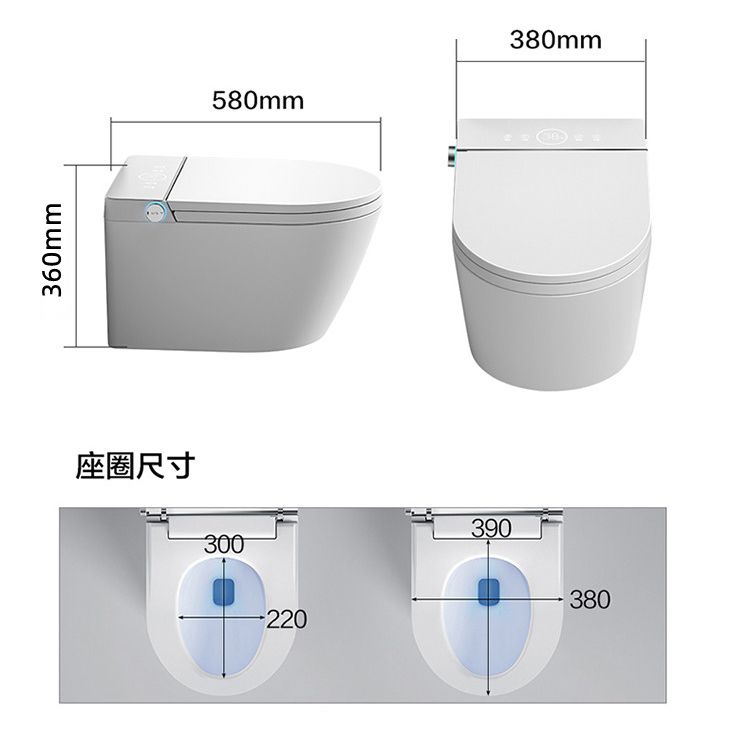 Modern White Wall Mount Urine Toilet Siphon Jet Toilet Bowl with Toilet Seat