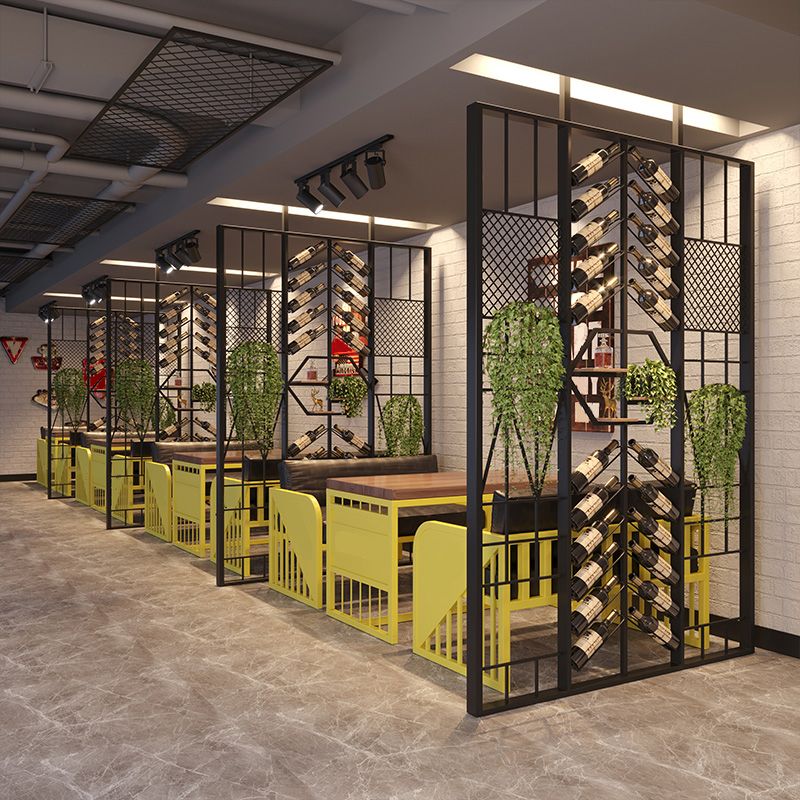 Industrial Floor Wine Rack Bottle Wine Rack Metal Bottle Holder in Black