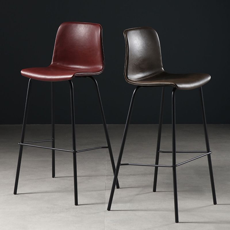 Modern Style Bar Stool Leather Backrest Counter Stool for Bristol
