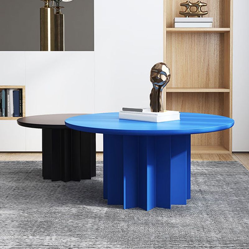 Scandinavian Dia 23.6"/31.5" Cocktail Table, Wooden Pedestal Coffee Table