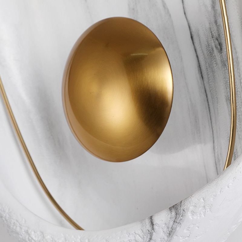 Appliques de lumière murale géométrique contemporaine lampe à support mural en résine pour le salon