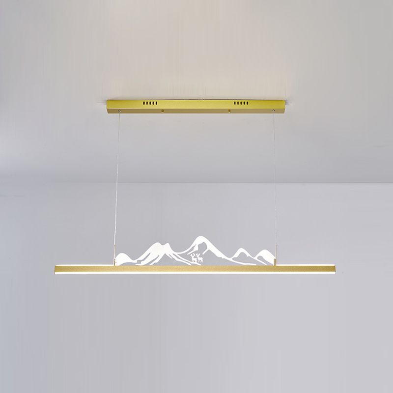 Modern Dining Chandelier Light Modern Rectangle Pendant Lamp Fixture for Dining Room