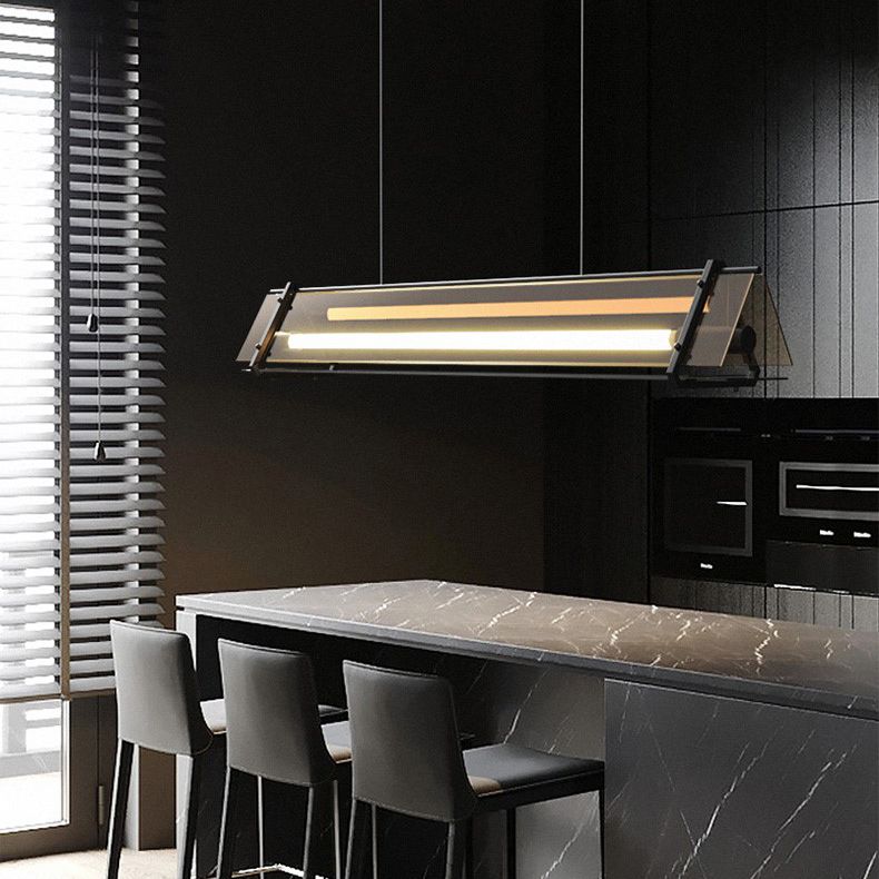 Geometría de estilo moderno Coste de vidrio transparente 1 luz colgante colgante de luz