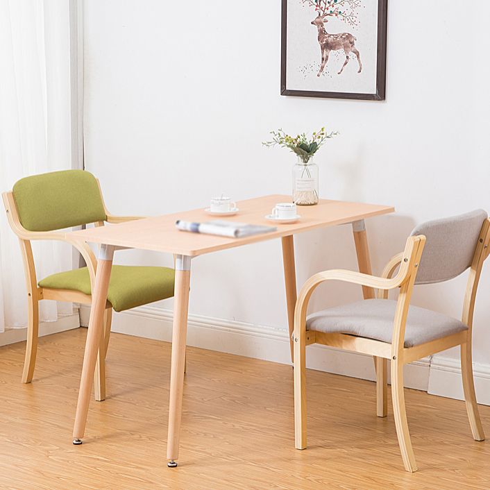 Accueil Fauteuil Scandinave Chaise de Salle à Manger Rembourrée en Bois à Dossier Ouvert