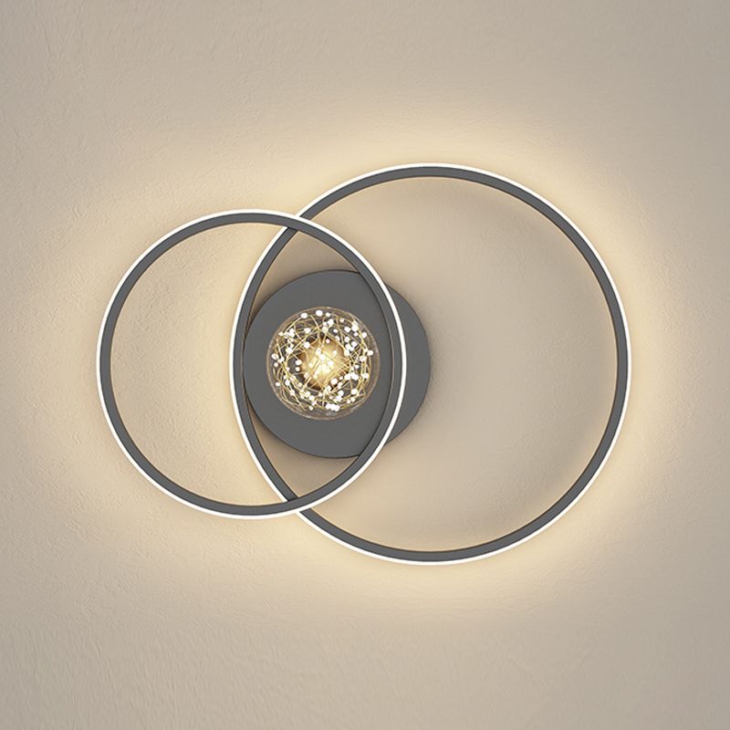 Lámparas de techo empotradas LED negras con pantalla de silicona Accesorio de montaje empotrado moderno