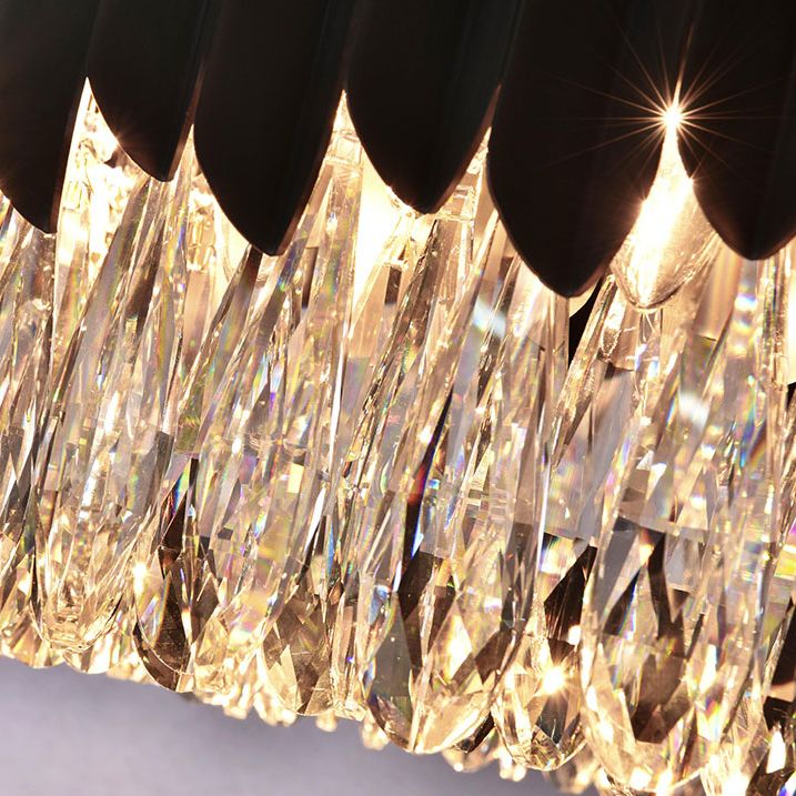 Modern Style Chandelier Light Fixture Crystal Metal Pendant Chandelier for Dining Room